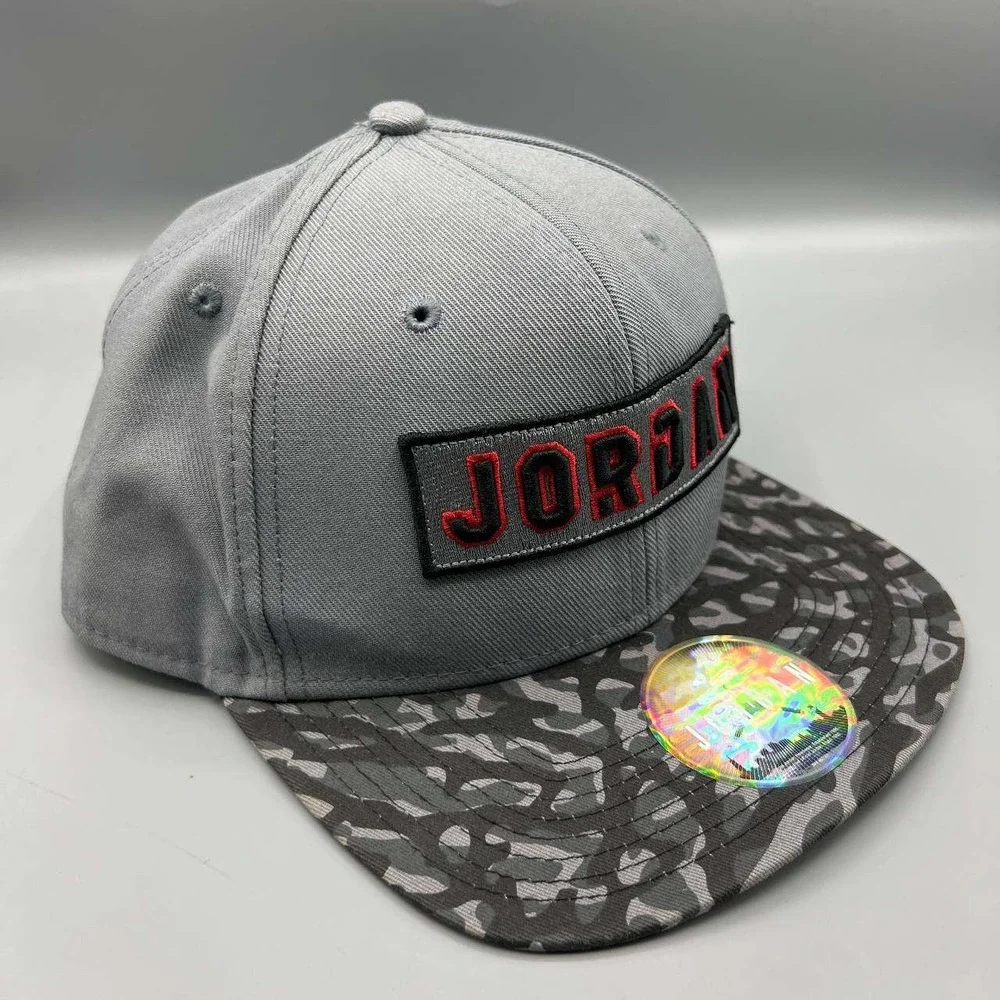 Air Jordan Hat Men Gray Camouflage‎ Embroidered Jumpman Snap Back Cap